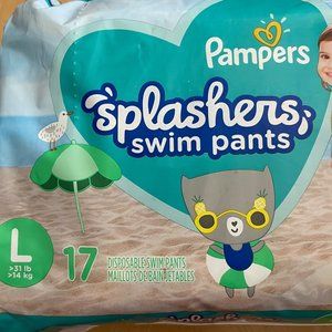 Pampers Disposable Large Pull Up Swim Diapers 17 Per Pack/3 Packs in Total NEW